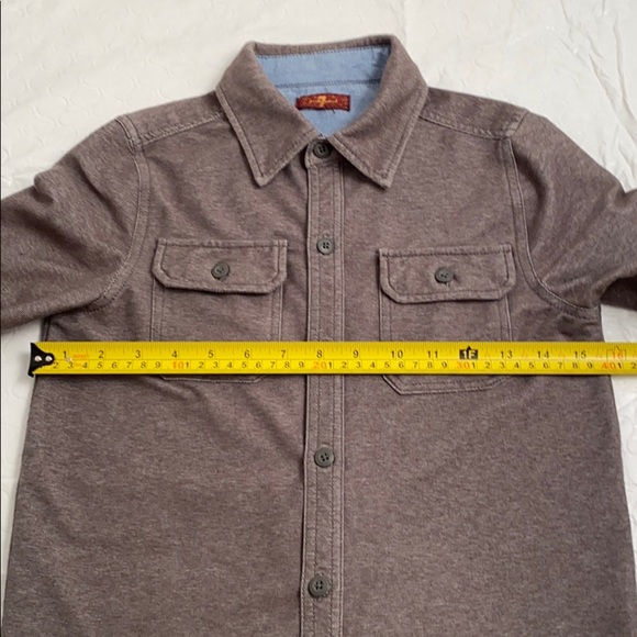 7 for all Mankind gray stretch button down shirt - Picture 4 of 8